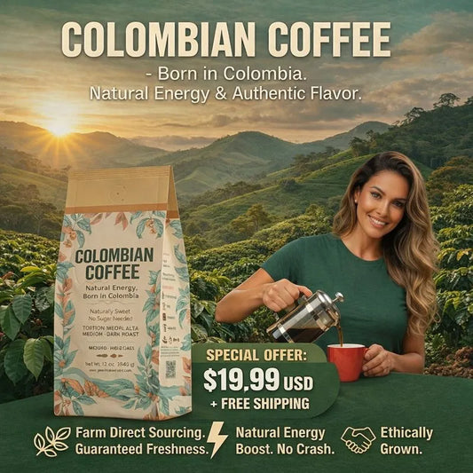 Single-Origin Colombian | Coffee Rich flavor with a clean, balanced boost.